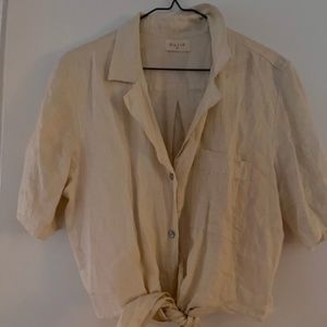 Gillia cropped linen shirt